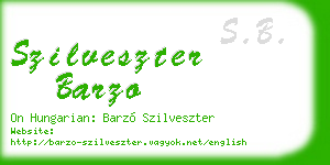 szilveszter barzo business card