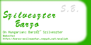 szilveszter barzo business card